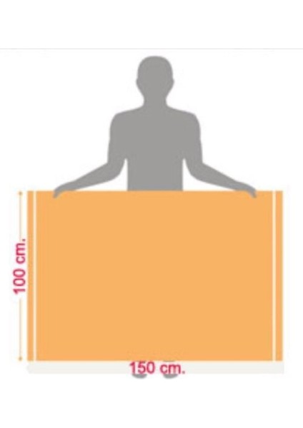 Yumuşak ve Emici %100 Pamuk Büyük Banyo Havlusu - Kahve Renk, 100x150 cm fırsatları