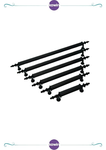 Siyah Kulp 96mm Metal Vidalı - Dolap, Şifonyer, Ünite,komodin, Mutfak Dolabı, Vestiyer Kulbu 10 Cm, 9cm uygun modelleri
