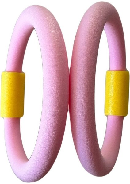 Kilitli Deniz ve Havuz Makarnası - Pembe-Sarı (Kilidi 22 Cm)