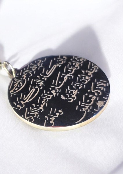 Çift Taraflı Nazar Ayeti Ayetel Kürsi Araba Dikiz Ayna Süsü, Cam Nazar Boncuğu Gold Renkli Hediyelik indirimleri