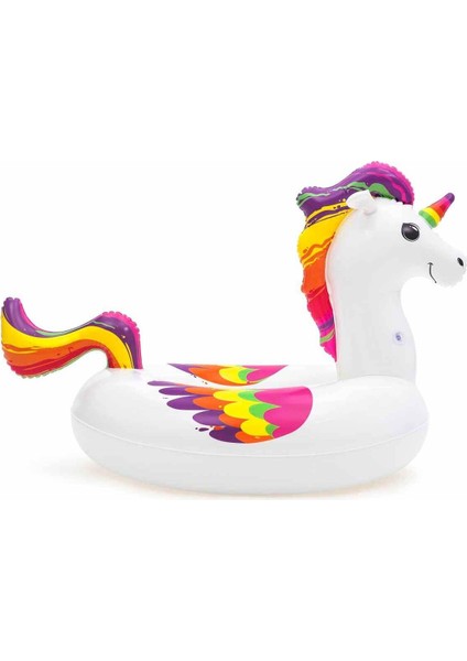 Bordo renkli unicorn simidi, 119 cm, eğlenceli ve şık deniz oyuncakları, 3+ yaş
