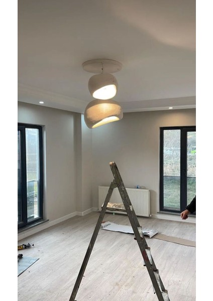 Modern Beton Tasarım | Organik Dokulu Sarkıt Avize - Ikili/ Tepsili 40 ve 50 cm fiyatları