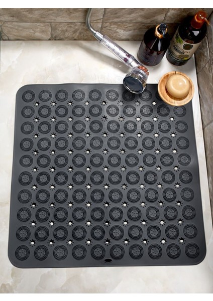 Renkli silikon kaydırmaz banyo paspası, pratik ve şık kullanım sağlar.