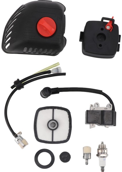 Çim Biçme Makinesi Hava Filtresi Kapağı Takımı Alüminyum Hava Temizleyici Kapağı Buji Ateşleme Bobini A411000130 A411000131 TC210 EB212 GT225 ES210 (Yurt Dışından)