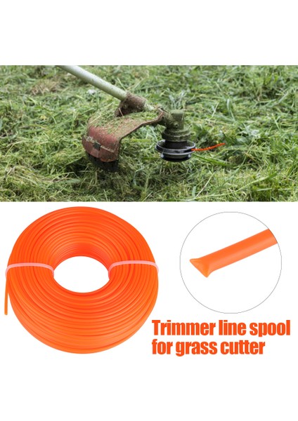 2.4mm Trimmer Misinası Naylon Kordon Tel Yuvarlak Ip Benzinli Çim Biçme Makinesi 50M (Yurt Dışından) fiyatları