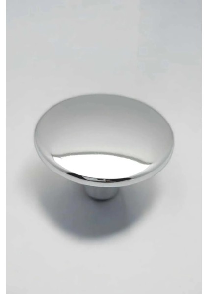 Krom Mantar Düğme Tek Delikli Kulp Dolap Çekmece Kulp Gümüş 35mm (3,5 CM) Kulbu Gri