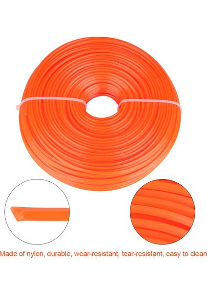 2.4mm Trimmer Misinası Naylon Kordon Tel Kare Ip Benzinli Çim Biçme Makinesi 100M (Yurt Dışından) modelleri