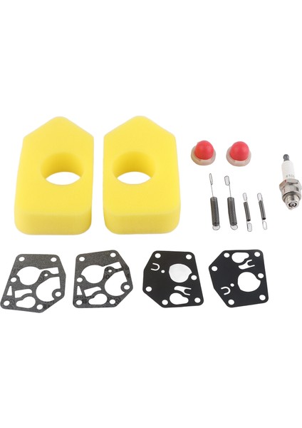 2 Paket Biçme Makinesi Tamir Takımı Hava Filtresi Membranı Primer Ampul Yay Buji Classic Sprint 3.5‑4.5hp Q45 35 375 40 Motor Için (Yurt Dışından)