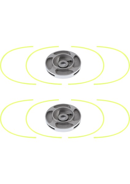 2 Adet/takım Üniversal Düzeltici Kafası ve Düzeltici Ipi Değiştirme Çim Biçme Makinesi Aksesuarı Gümüş 16MM (Yurt Dışından)