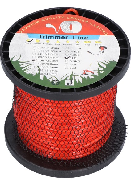 2.7mm Kesme Ipi Yuvarlak Naylon 1lb Yuvarlak Ağır Hizmet Tipi Çim Kesme Kesme Ipi Çim Bahçe Için (Yurt Dışından)