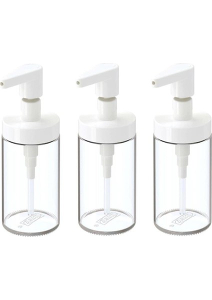 250ml Beyaz Sıvı Sabunluk Seti, Cam, Banyo ve Tuvalet Aksesuarı, 3'lü Paket