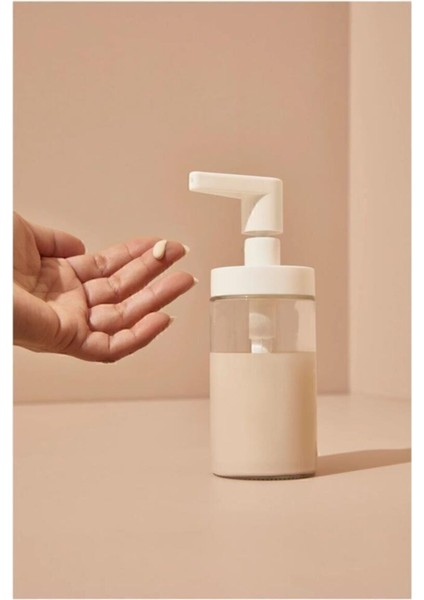 250ml Beyaz Sıvı Sabunluk Seti, Cam, Banyo ve Tuvalet Aksesuarı, 3'lü Paket