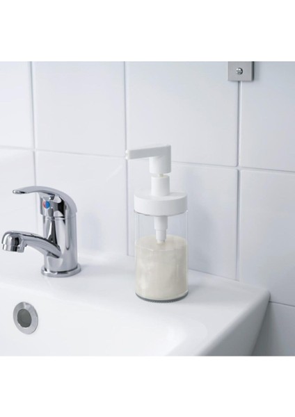 250ml Beyaz Sıvı Sabunluk Seti, Cam, Banyo ve Tuvalet Aksesuarı, 3'lü Paket