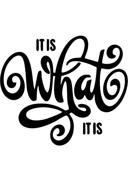 What Is This Sticker 17X17 cm Siyah