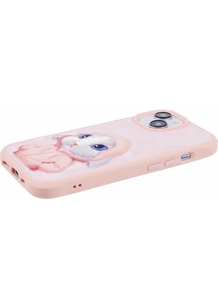 iPhone 15 Uyumlu 3D Kıyafet Tavşan Detaylı Nakış İşlemeli Kabartmalı Fashion Pet Kılıf
