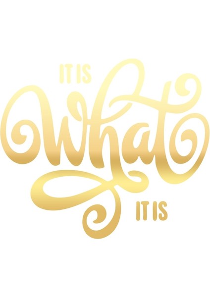 What Is This Sticker 17X17 cm Gold