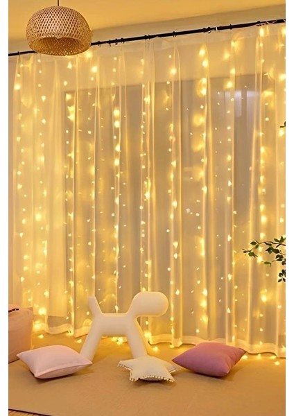 Lw-7 300 Ledli 10 Sarkıt Perde LED Işık, 8 Modlu Uzaktan Kumandalı, 3x3 Metre Peri Telli LED fiyatları