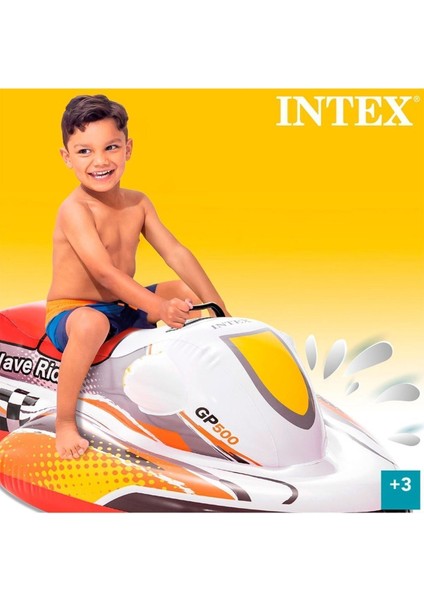 Tutmalı Jetski Binici - Çocuk Şişme Jet Ski - Deniz Binici Motor - Havuz Binici Jetski 117X77 Cm.