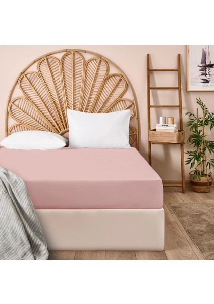 Soft Basic Tek Kişilik Düz Kenar Çarşaf - Gülkurusu - 160X240 cm fiyatları