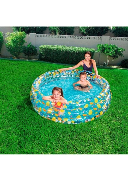 Renkli 170x53 cm 3 Bölmeli Yazlık Havuz, Eğlence ve Serinlik İçin Uygun fiyatları