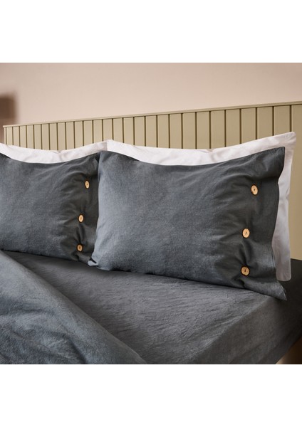 Soft Anthracite Çift Kişilik Nevresim Takımı - Antrasit