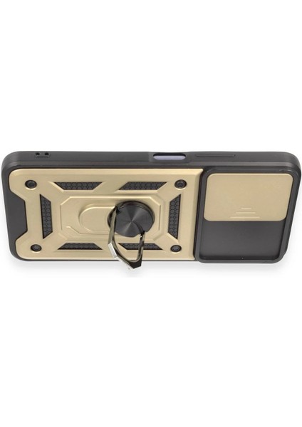 Xiaomi Redmi Note 12 5g Kılıf Pars Lens Yüzüklü Silikon - Gold Inslm