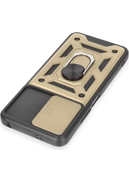 Xiaomi Redmi Note 12 5g Kılıf Pars Lens Yüzüklü Silikon - Gold Inslm