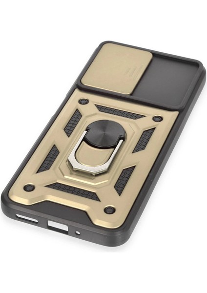 Xiaomi Redmi Note 12 5g Kılıf Pars Lens Yüzüklü Silikon - Gold Inslm