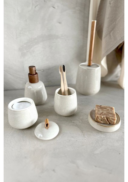 Bej 5'li Banyo Seti, şık ve kullanışlı seramik temizlik ürünleriyle evinizi güzelleştirir fiyatları