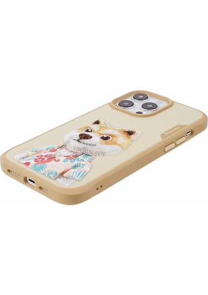 iPhone 15 Pro Uyumlu 3D Kıyafet Shiba Detaylı Nakış İşlemeli Kabartmalı Fashion Pet Kılıf indirimleri