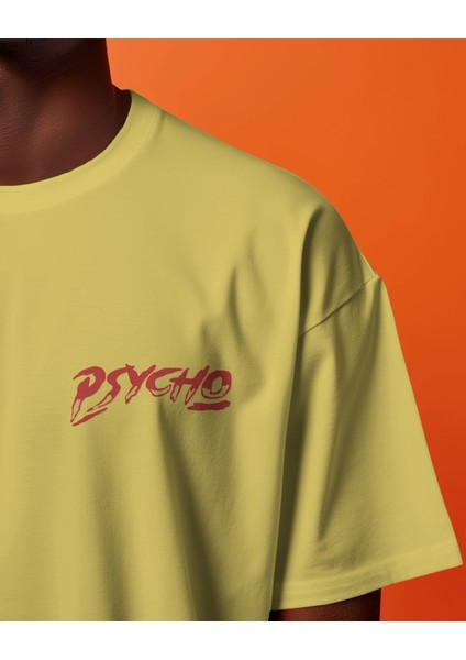 Psycho - Oversize Tişört | Unisex Tişört | Rahat Kesim | Etoile Studio