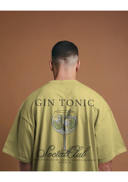 Gin - Oversize Tişört | Unisex Tişört | Rahat Kesim Etiole Studio