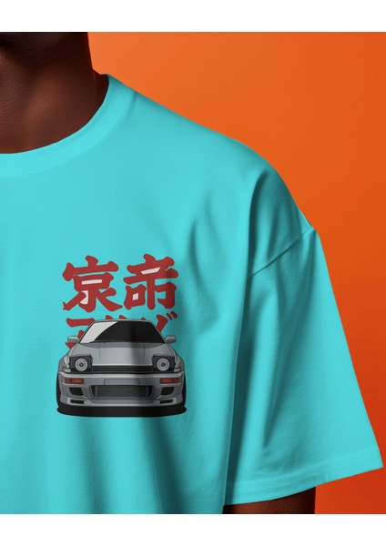 Initial D - Oversize Tişört | Unisex Tişört | Rahat Kesim | Etoile Studio