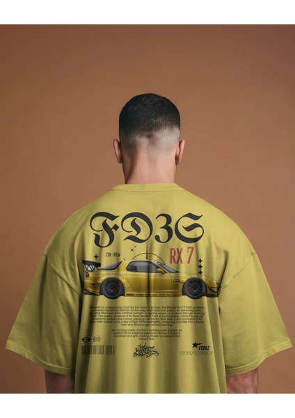 Rx 7 - Oversize Tişört | Unisex Tişört | Rahat Kesim | Etoile Studio