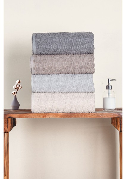 Yumuşak 4'lü El Havlusu Seti 40x60 cm, Pamuklu, Beyaz fiyatları