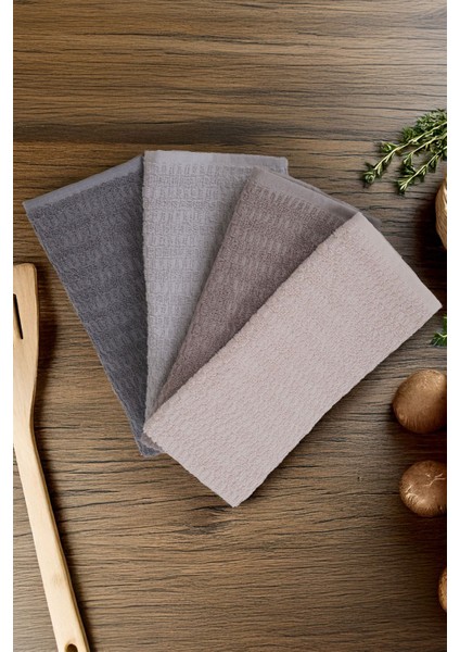 Yumuşak 4'lü El Havlusu Seti 40x60 cm, Pamuklu, Beyaz fırsatları