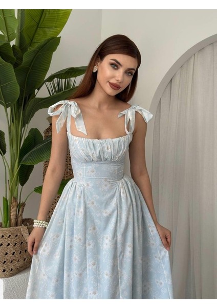 Khalesı Omuz Bağlamalı Elbise