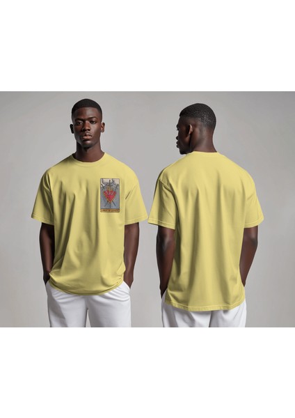 Three Of Swords - Oversize Tişört | Unisex Tişört | Rahat Kesim | Etoile Studio