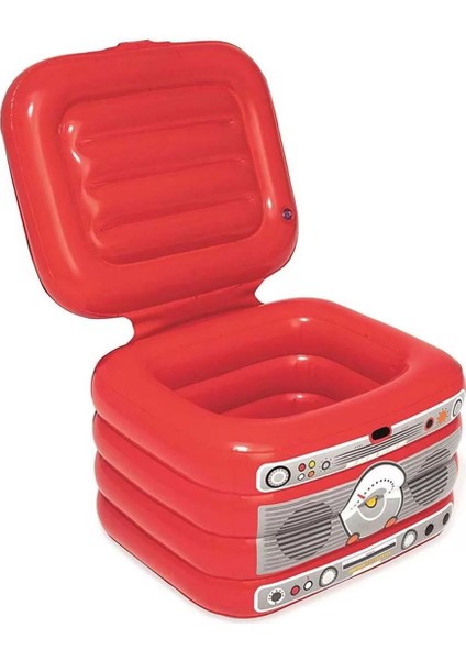 Deniz Havuzda Kullanıma Uygun Retromusic Portatif Şişme Buzdolabı 31 Litre