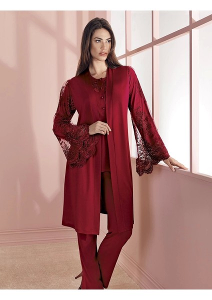 Penye 'lü Sabahlık Pijama Takımı