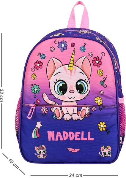 Waddell Desenli Mor Kedi Lisanslı Kombin Anaokul Sırt Çantası ve Termal Beslenme Çantası fiyatları