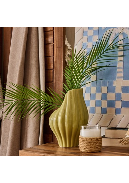 Deco Palm Breeze Vazo - Yeşil - 24 cm