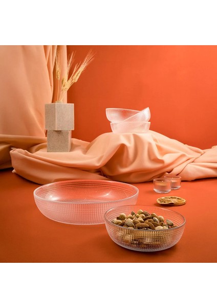 Loren 5'li Çerez Sunum Seti Natürel modelleri