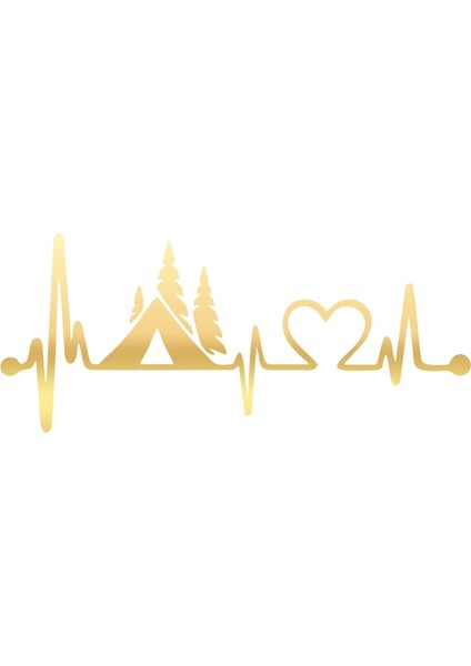 Ritim Kamp Karavan Sticker 17X17 cm Gold