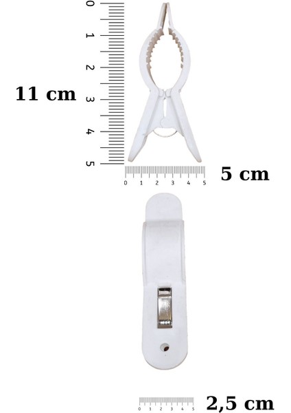 Büyük Boy Plaj Havlu Mandalları 8'li, Çok Amaçlı Sabitleyici, Beyaz fırsatları