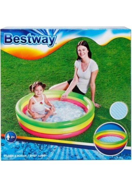 Renkli Yuvarlak Yaz Havuzu, 3 Parça, 2-3 Yaş, Yeşil modelleri