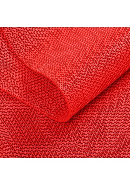 Kırmızı Banyo Duş Paspası, Kaymaz, Islak Zemin, 100x90 cm, Tek Parça fırsatları