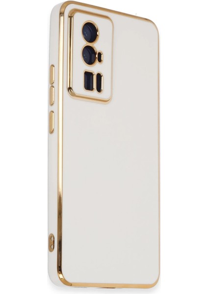 Xiaomi Poco F5 Pro Kılıf Volet Silikon - Beyaz Inslm