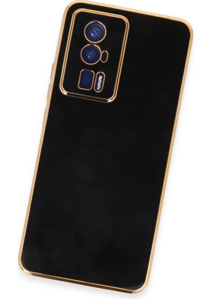 Xiaomi Poco F5 Pro Kılıf Volet Silikon - Siyah Inslm