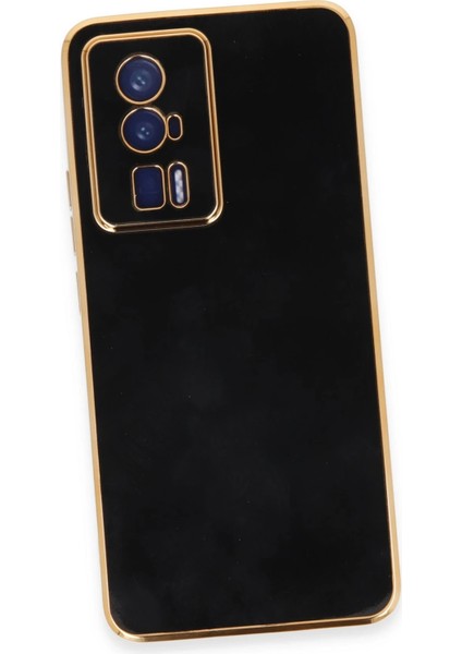 Xiaomi Poco F5 Pro Kılıf Volet Silikon - Siyah Inslm